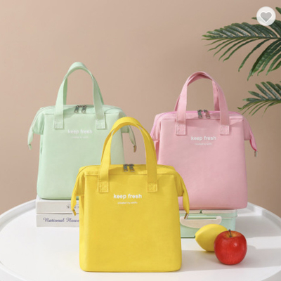 Giá tốt. Candy Color Insulation Cooler Bag Thermal Bento Box Thẻ mang theo với in tùy chỉnh trực tuyến