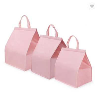 Giá tốt. Thẻ cách nhiệt bánh tam giác không dệt 4 / 6 / 8 Inch Aluminum Foil Seafood Cooler Bag trực tuyến