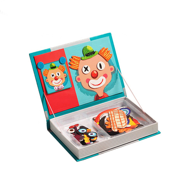 Giá tốt. OEM Crazy Face Magnetic Book Wood Jigsaw Puzzles Play Box Cho Trẻ 3 tuổi Trẻ em trực tuyến