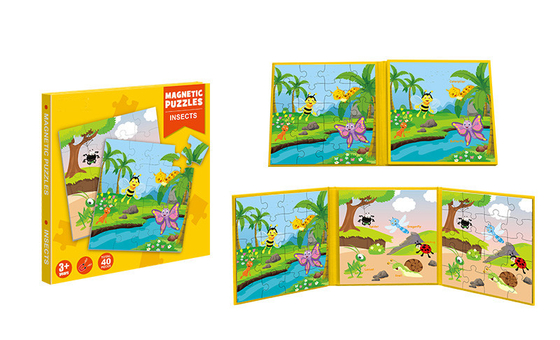 Giá tốt. Đồ chơi giáo dục Magnetic Jigsaw Puzzle Book Côn trùng Chủ đề cho trẻ em từ 3 tuổi trở lên trực tuyến