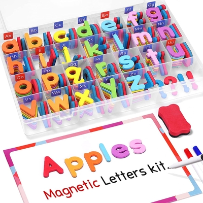 Giá tốt. Phòng học Magnetic Letters Kit 208 Pieces Double Sided Magnet Sheets Foam Alphabet For Preschoolers Spell (Bản chữ cái cho trẻ sơ sinh) trực tuyến