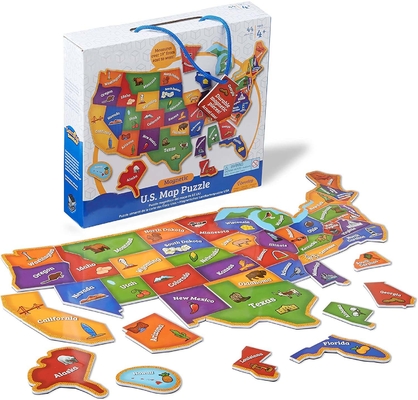 Giá tốt. 44 mảnh Magnetic USA Map Puzzle Đồ Địa lý vui nhộn cho trẻ em từ 4 tuổi trở lên trực tuyến